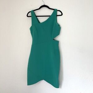 Likely Skylar Cutout Mini Dress Size 6 Green Asymmetric Bodycon Party‎ Revolve